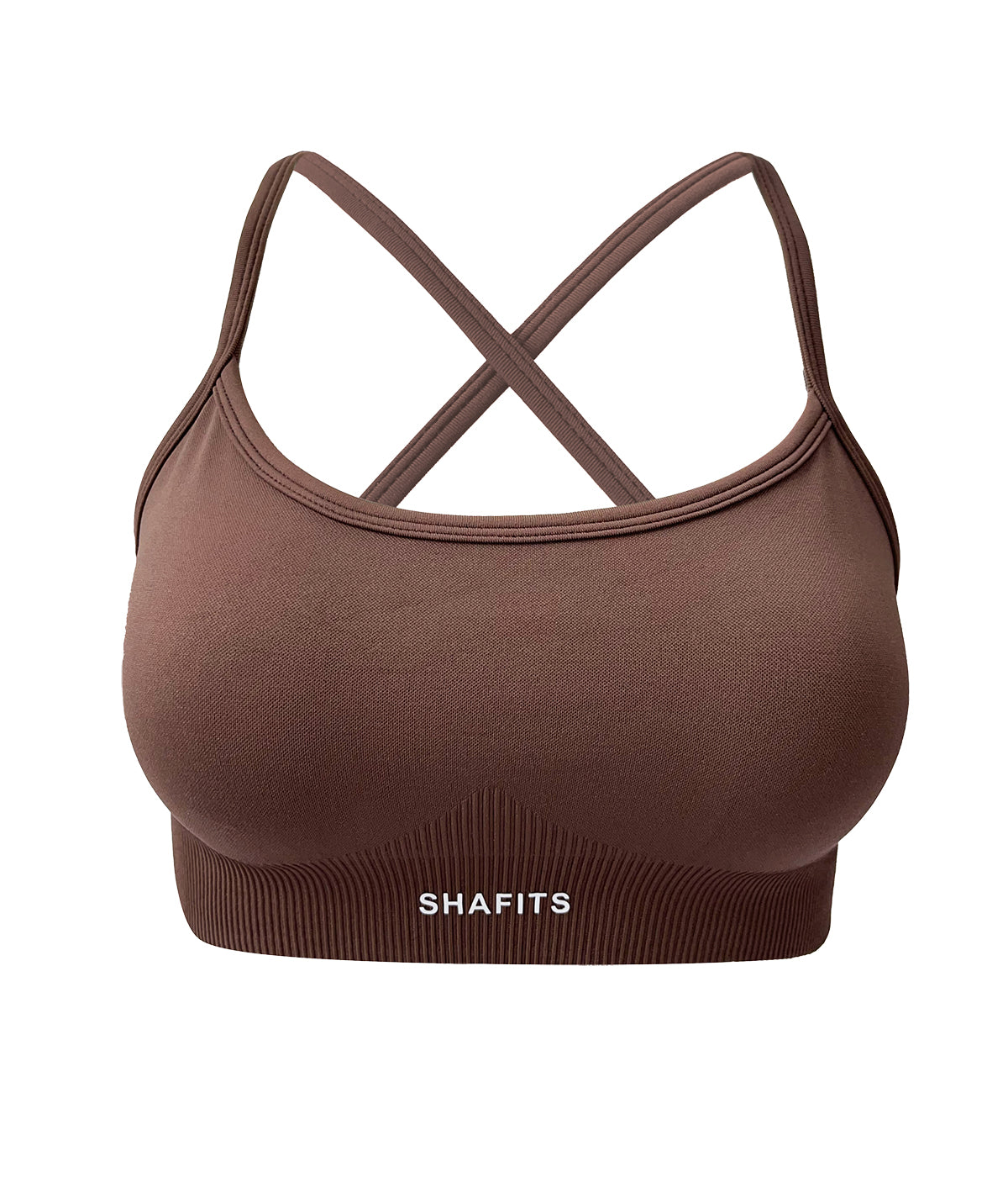 coffee essential strappy sports bra