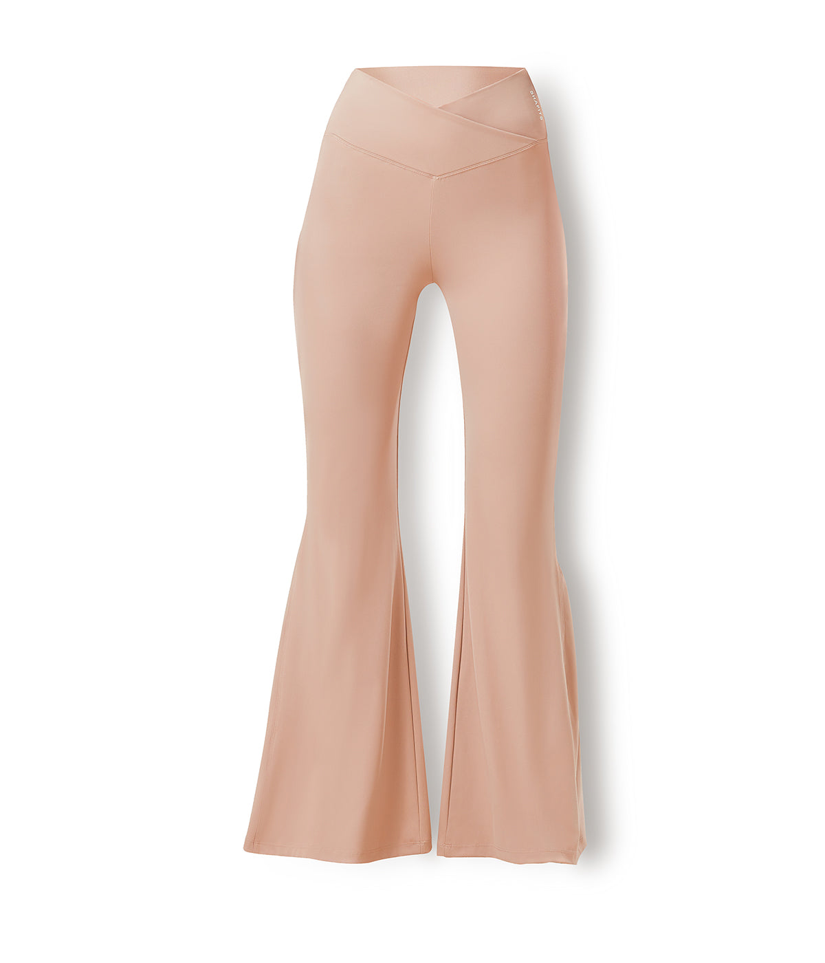 Dusty pink crossover flared leggings